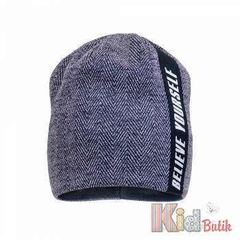 Купити Шапка синя для хлопчика "Believe Yourself" David's Star ДС21-107Сн(21734) на КідБутік Шапка синя для хлопчика "Believe Yourself" David's Star ДС21-107Сн(21734)