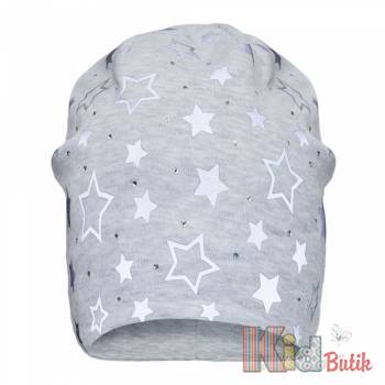 Купить Шапка серая с принтом из звезд для девочки David's Star ДС21-122Ср(21753) на КидБутик Шапка серая с принтом из звезд для девочки David's Star ДС21-122Ср(21753)