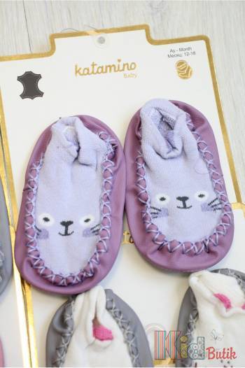 Купить Пинетки с мордочкой котика для девочки 12-18 мес. Katamino К47004 на КидБутик Пинетки с мордочкой котика для девочки 12-18 мес. Katamino К47004