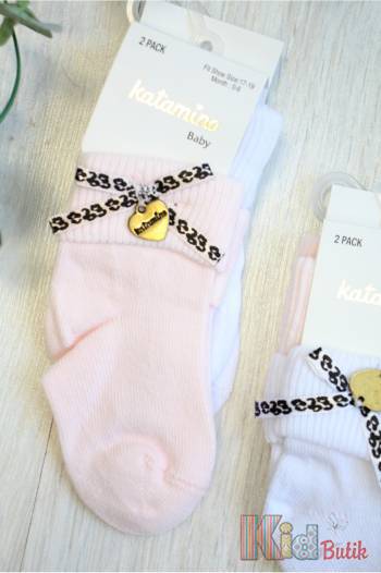 Купити Шкарпетки 2 пари "Printed" для дівчинки 6-12 міс. Katamino К44057 на КідБутік Шкарпетки 2 пари "Printed" для дівчинки 6-12 міс. Katamino К44057