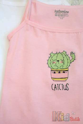 Купить Комплект майка и трусики "Catctus" для девочки 1-2 года Katamino К128197 на КидБутик Комплект майка и трусики "Catctus" для девочки 1-2 года Katamino К128197