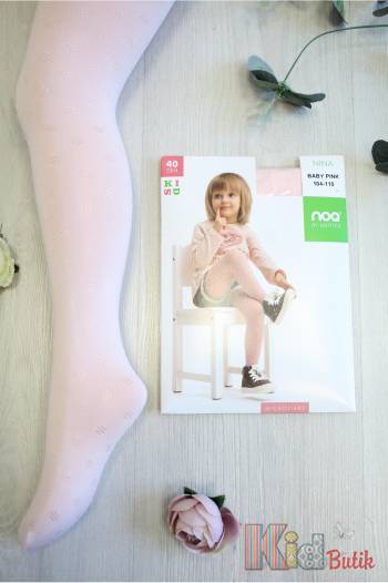 Купити Колготки пудрового відтінку з квіточками Nina 40 ден Knittex DR1805p на КідБутік Колготки пудрового відтінку з квіточками Nina 40 ден Knittex DR1805p