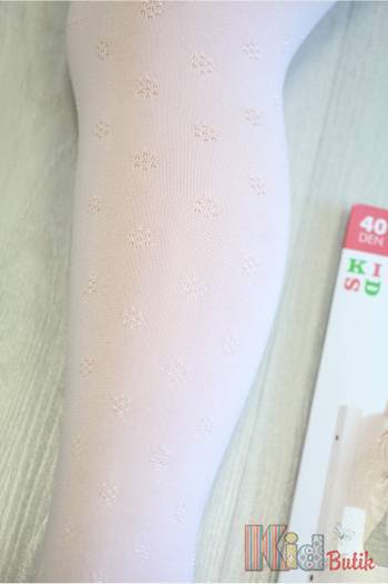 Купити Колготки пудрового відтінку з квіточками Nina 40 ден Knittex DR1805p на КідБутік Колготки пудрового відтінку з квіточками Nina 40 ден Knittex DR1805p
