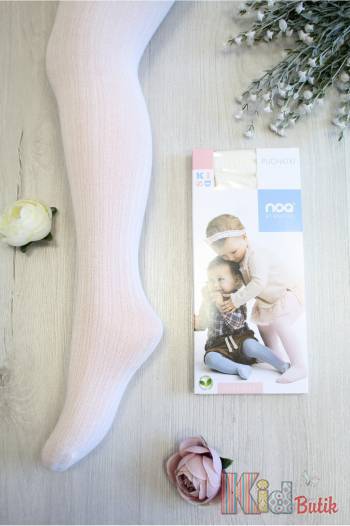 Купить Колготки молочные с рельефными полосками Puchatki Knittex DR0001m на КидБутик Колготки молочные с рельефными полосками Puchatki Knittex DR0001m