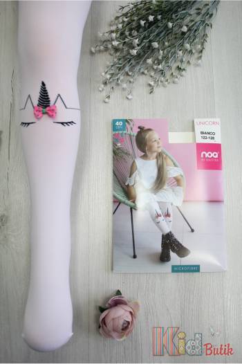 Купити Колготки білі з єдинорогом Unicorn 40den Knittex DR1924w на КідБутік Колготки білі з єдинорогом Unicorn 40den Knittex DR1924w