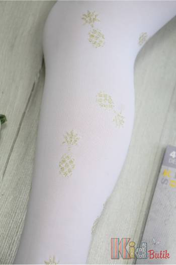 Купити Колготки білі з ананасами Pineapple 40den Knittex DR2015w на КідБутік Колготки білі з ананасами Pineapple 40den Knittex DR2015w