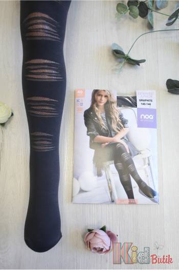 Купити Колготки темно-сірі Extravert Junior 40den Knittex DR1817 на КідБутік Колготки темно-сірі Extravert Junior 40den Knittex DR1817