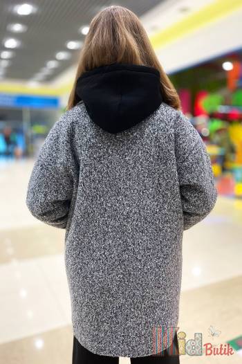 Купить Пальто оверсайз серого цвета для девочки Teen mood ТМ21-7 на КидБутик Пальто оверсайз серого цвета для девочки Teen mood ТМ21-7