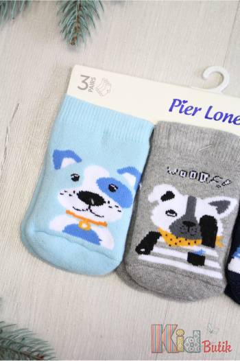 Купити Шкарпетки 3 пари махрові Dog для хлопчика Pier Lone РН-360 на КідБутік Шкарпетки 3 пари махрові Dog для хлопчика Pier Lone РН-360