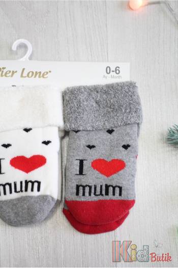 Носки 3 пары махровые "I love Mom" Pier Lone РН-401