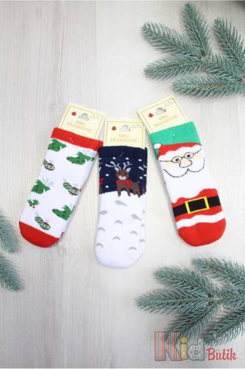 Купить Носки махровые универсальные Санта DBG socks Д000766 на КидБутик Носки махровые универсальные Санта DBG socks Д000766