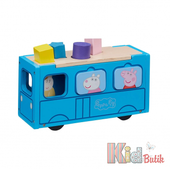 Купить Сортер деревянный "Школьный автобус" Peppa 07222 на КидБутик Сортер деревянный "Школьный автобус" Peppa 07222