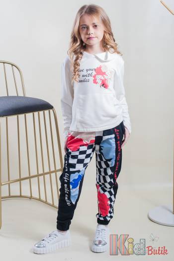 Купити Штани джогери чорного кольору для дівчинки. NK Unsea 21-296(51340) на КідБутік Штани джогери чорного кольору для дівчинки. NK Unsea 21-296(51340)