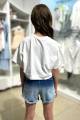 Купити Футболка-топ молочного кольору для дівчинки A-yugi Jeans Аю22-5(7071) на КідБутік Футболка-топ молочного кольору для дівчинки A-yugi Jeans Аю22-5(7071) - фото 2