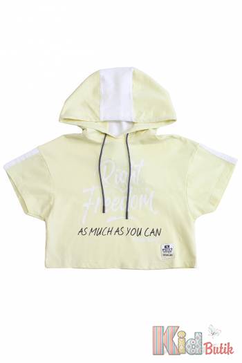Купить Футболка с капюшоном светло-желтого цвета A-yugi Jeans Аю22-20Жт(7066) на КидБутик Футболка с капюшоном светло-желтого цвета A-yugi Jeans Аю22-20Жт(7066)