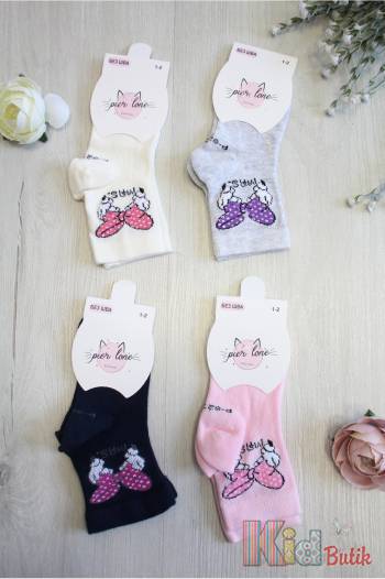 Купить Носки с бантом Minnie Mouse для девочки Pier Lone Р-827 на КидБутик Носки с бантом Minnie Mouse для девочки Pier Lone Р-827