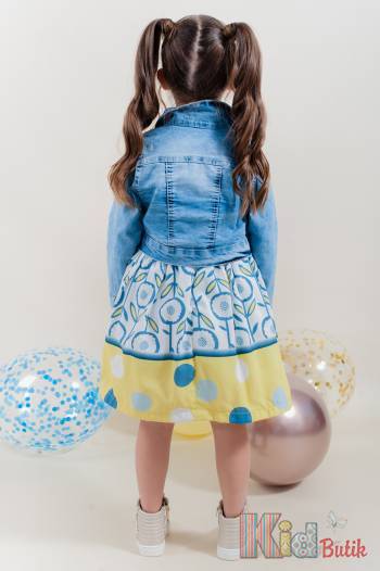 Купить Комплект для девочки (платье+ пиджак+рюкзак) Moonstar МС22-4509Sar на КидБутик Комплект для девочки (платье+ пиджак+рюкзак) Moonstar МС22-4509Sar