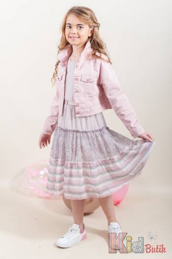 Купити Комплект для дівчинки (плаття+ піджак) Moonstar МС22-4528GKurusu на КідБутік Комплект для дівчинки (плаття+ піджак) Moonstar МС22-4528GKurusu
