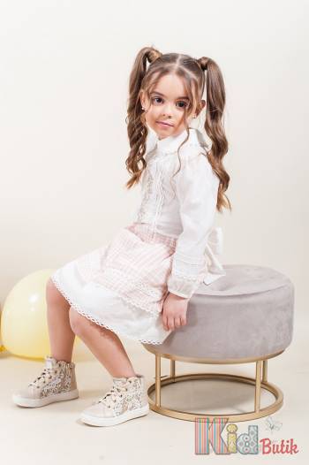 Купити Комплект(блузка+спідниця) для дівчинки Moonstar МС22-4552Pudra на КідБутік Комплект(блузка+спідниця) для дівчинки Moonstar МС22-4552Pudra