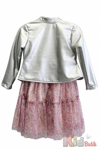 Купити Комплект з легкою сукнею для дівчинки Moonstar МС22-4504 Pudra на КідБутік Комплект з легкою сукнею для дівчинки Moonstar МС22-4504 Pudra