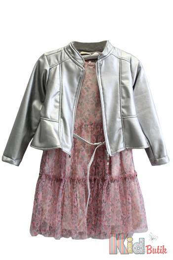 Купити Комплект з легкою сукнею для дівчинки Moonstar МС22-4504 Pudra на КідБутік Комплект з легкою сукнею для дівчинки Moonstar МС22-4504 Pudra