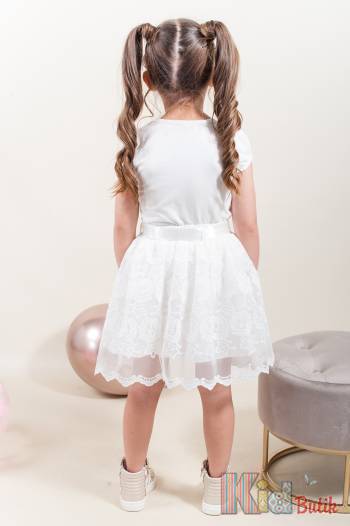 Купить Комплект молочный джинсовая куртка+юбка+футболка Moonstar МС22-8209Ekru на КидБутик Комплект молочный джинсовая куртка+юбка+футболка Moonstar МС22-8209Ekru