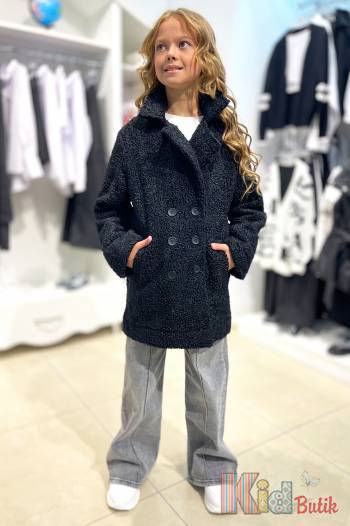 Купить Шубка черная двубортная для девочки LOCOLOCO ЛЛ23-4Чорн(1183) на КидБутик Шубка черная двубортная для девочки LOCOLOCO ЛЛ23-4Чорн(1183)