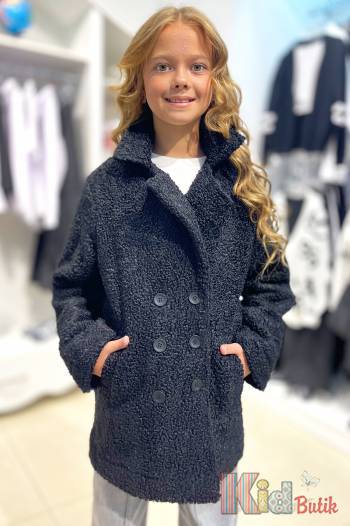 Купить Шубка черная двубортная для девочки LOCOLOCO ЛЛ23-4Чорн(1183) на КидБутик Шубка черная двубортная для девочки LOCOLOCO ЛЛ23-4Чорн(1183)