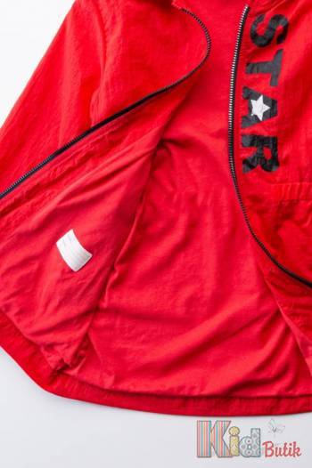 Купити Парка-вітрівка червона для дівчинки "Star" Midimod Мд22-22981Kirmizi на КідБутік Парка-вітрівка червона для дівчинки "Star" Midimod Мд22-22981Kirmizi