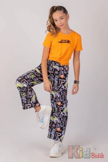 Купити Футболка помаранчева "Loco" для дівчинки LOCOLOCO ЛЛ22-2228Orang на КідБутік Футболка помаранчева "Loco" для дівчинки LOCOLOCO ЛЛ22-2228Orang