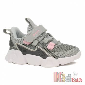 Купить Кроссовки текстильные серо-розовые для девочки Bartek 23-15440002 на КидБутик Кроссовки текстильные серо-розовые для девочки Bartek 23-15440002