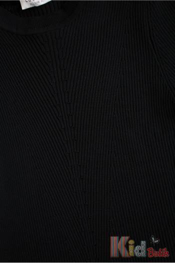 Купить Футболка вязаная черная однотонная универсального размера (140-164) LOCOLOCO ЛЛ22-4019Siyah на КидБутик Футболка вязаная черная однотонная универсального размера (140-164) LOCOLOCO ЛЛ22-4019Siyah