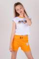 Купить Костюм футболка+шорты оранжевые для девочки "South Side" LOCOLOCO ЛЛ22-2221Orang на КидБутик Костюм футболка+шорты оранжевые для девочки "South Side" LOCOLOCO ЛЛ22-2221Orang - фото
