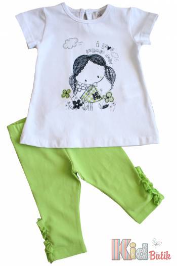 Купить Костюмчик 2-ка зелено-белый для девочки "Summer Girl" Best Kids БК22-2274Зл на КидБутик Костюмчик 2-ка зелено-белый для девочки "Summer Girl" Best Kids БК22-2274Зл