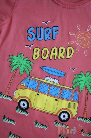 Купити Футболка коралова "Surf Board" для хлопчика WeWe W22-221566Кр на КідБутік Футболка коралова "Surf Board" для хлопчика WeWe W22-221566Кр