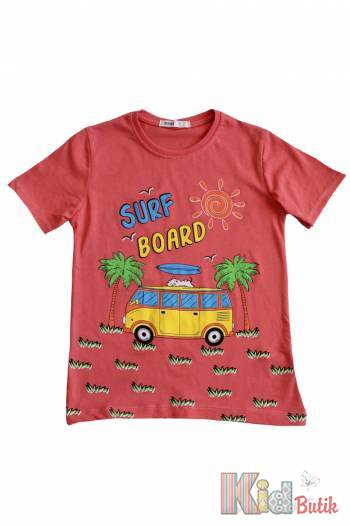 Купити Футболка коралова "Surf Board" для хлопчика WeWe W22-221566Кр на КідБутік Футболка коралова "Surf Board" для хлопчика WeWe W22-221566Кр