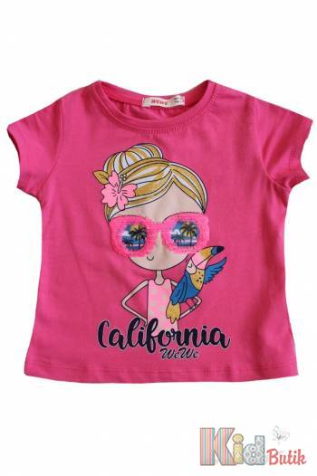 Купить Футболка розовая "California" для девочки WeWe W22-6211189Рз на КидБутик Футболка розовая "California" для девочки WeWe W22-6211189Рз