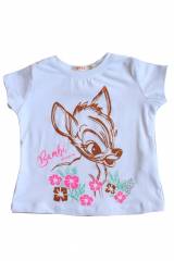 Купить Футболка белая "Bambi" для маленькой девочки WeWe W22-5211191Бл на КидБутик Футболка белая "Bambi" для маленькой девочки WeWe W22-5211191Бл