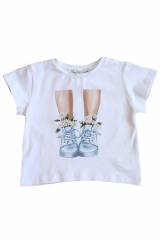 Купить Футболка белая "Кеды" для девочки Best Kids БК22-3920 на КидБутик Футболка белая "Кеды" для девочки Best Kids БК22-3920