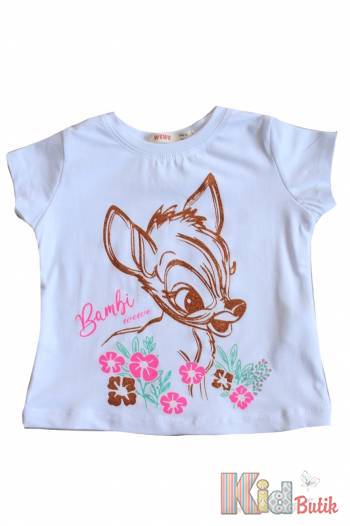 Купити Футболка біла "Bambi" для дівчинки WeWe W22-6211191Біл на КідБутік Футболка біла "Bambi" для дівчинки WeWe W22-6211191Біл