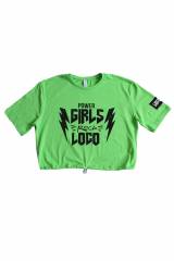 Купить Футболка зеленая "Girls Loco" для девочки LOCOLOCO ЛЛ22-2209Fistik на КидБутик Футболка зеленая "Girls Loco" для девочки LOCOLOCO ЛЛ22-2209Fistik