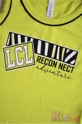 Купити Майка салатова "LCL Recon nect" із зебровою вставкою LOCOLOCO ЛЛ22-2269Yag на КідБутік Майка салатова "LCL Recon nect" із зебровою вставкою LOCOLOCO ЛЛ22-2269Yag