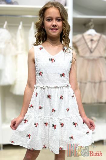 Купити Сукня біла з вишивкою для дівчинки Studio Kids СК22-22(2007) на КідБутік Сукня біла з вишивкою для дівчинки Studio Kids СК22-22(2007)