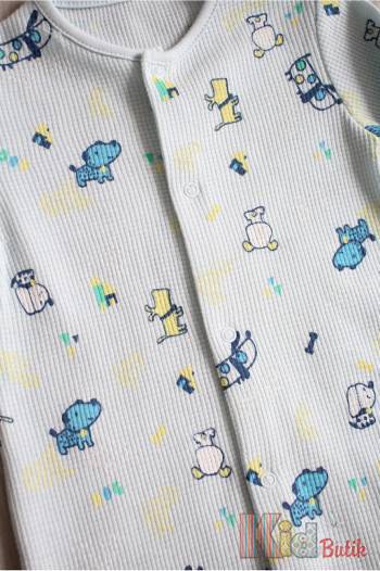 Купить Комбинезон голубой с принтом из собачек для малыша MYMIO baby Му22-4004Гл на КидБутик Комбинезон голубой с принтом из собачек для малыша MYMIO baby Му22-4004Гл