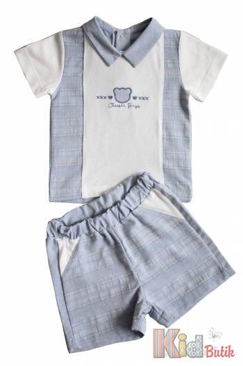Купить Костюмчик 2-ка футболка+шорты голубые для мальчика MYMIO baby Му22-5161Гл на КидБутик Костюмчик 2-ка футболка+шорты голубые для мальчика MYMIO baby Му22-5161Гл