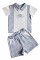 Купить Костюмчик 2-ка футболка+шорты голубые для мальчика MYMIO baby Му22-5161Гл на КидБутик Костюмчик 2-ка футболка+шорты голубые для мальчика MYMIO baby Му22-5161Гл - фото