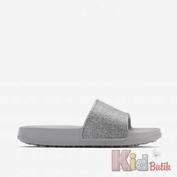 Купить Сланцы для девочки серебристо серого цвета Coqui 22-7083 Khaki grey glitter на КидБутик Сланцы для девочки серебристо серого цвета Coqui 22-7083 Khaki grey glitter