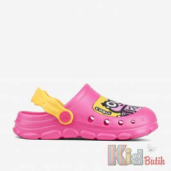 Купить Клоги с интересным принтом розового цвета для девочки Coqui 25-9383 Lt.fuchsia/Yellow на КидБутик Клоги с интересным принтом розового цвета для девочки Coqui 25-9383 Lt.fuchsia/Yellow