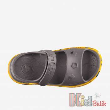 Купить Сандалии серые с желтой отделкой для мальчика Coqui 22-8851 Dk.Grey/Yellow на КидБутик Сандалии серые с желтой отделкой для мальчика Coqui 22-8851 Dk.Grey/Yellow