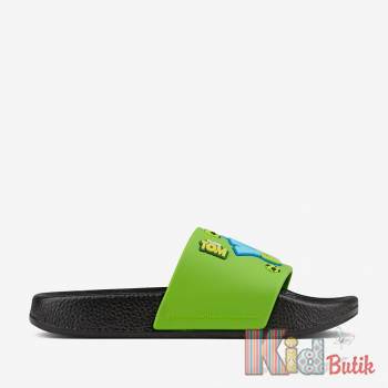 Купить Шлепанцы черно-лаймовые с котом для мальчика Coqui 22-6383 Black/Lime на КидБутик Шлепанцы черно-лаймовые с котом для мальчика Coqui 22-6383 Black/Lime